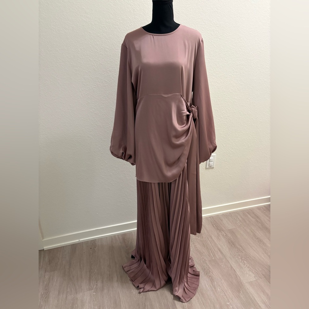 Lamerra Moda Mauve Long Sleeve Dress